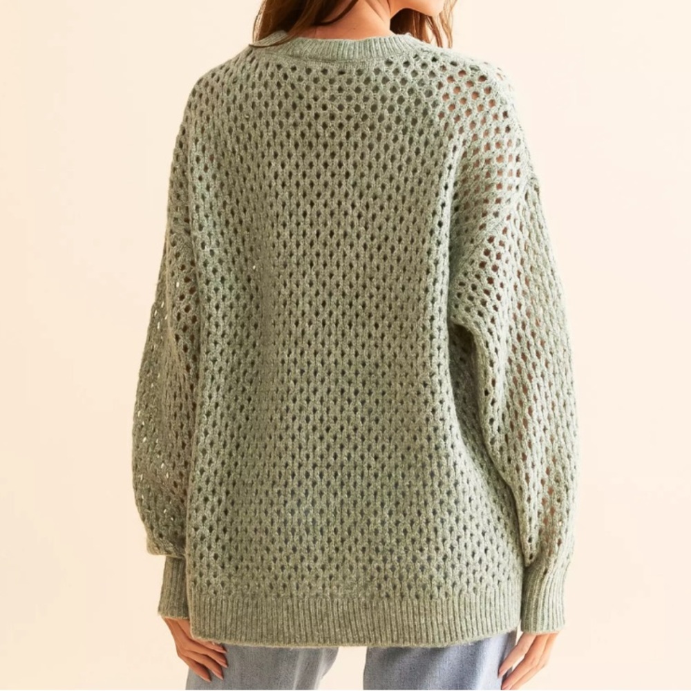 Daytrip | Open Stitch Oversized Sweater - Picture 3 of 5